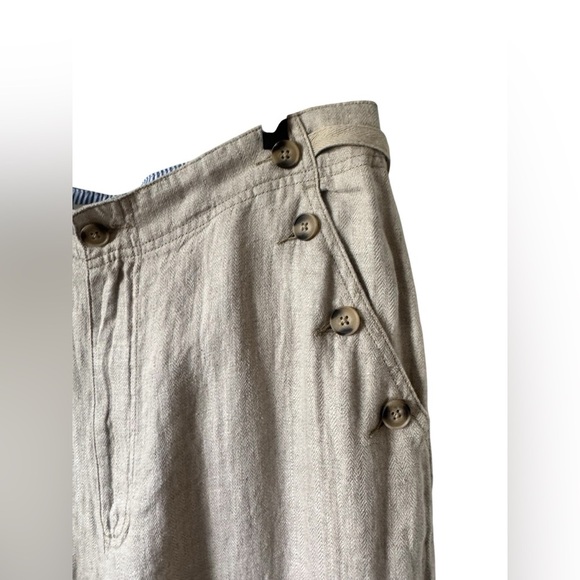Sundance Oaklee Easy High Waist Linen Pants in Flax - Picture 9 of 15